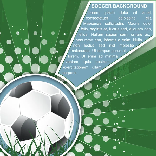 Soccer background in retro style, vector illustration — Stock Vector