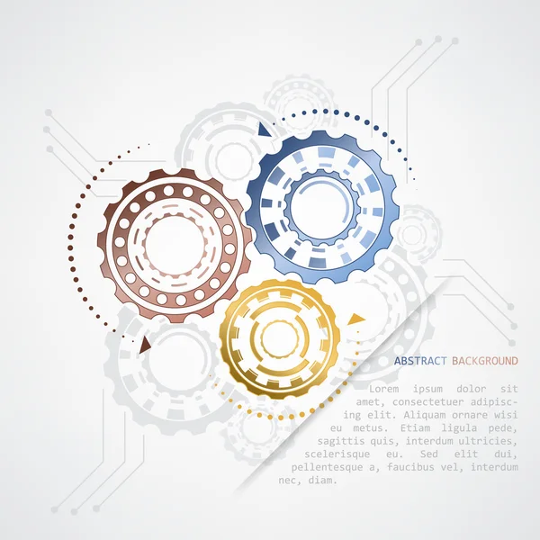 Abstract color gears vector graphic — Stock Vector
