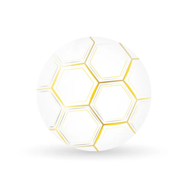 Ballon de football isolé sur fond blanc — Image vectorielle