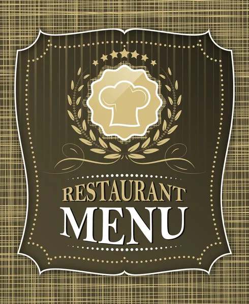 Diseño de portada de menú de restaurante en estilo vintage — Vector de stock