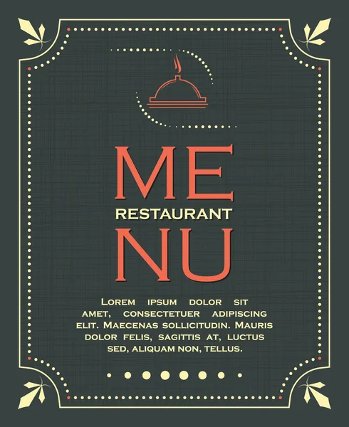 Обкладинка меню ресторану фону в вінтажному стилі 03 — стоковий вектор