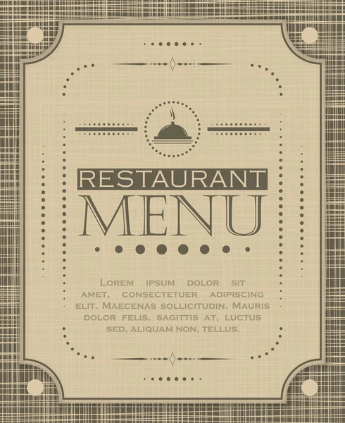 Creative restaurant menu cover design — Stock Vector