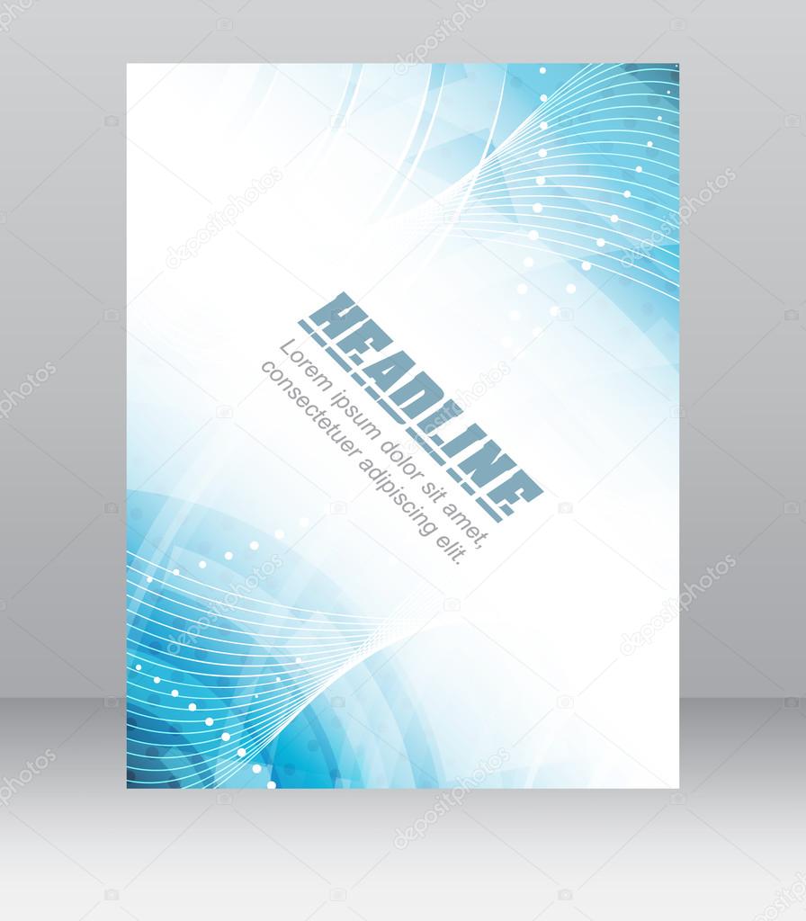 Flyer or brochure template, corporate banner, abstract technology design