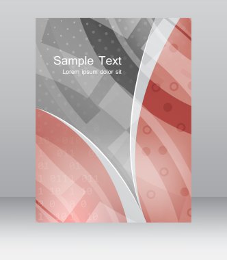 Soyut el ilanı veya kapak tasarım vektör şablonu, broşür, iş sunumu için klasör