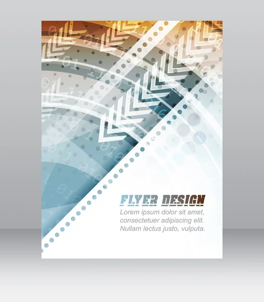 Αφηρημένη επιχειρήσεις πρότυπο flyer με τεχνολογική μοτίβο, εταιρική banner ή Σχεδιασμός Εξωφύλλου — Διανυσματικό Αρχείο