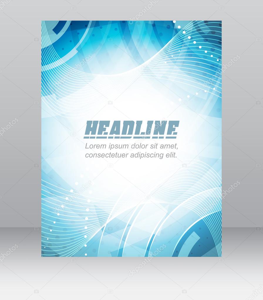 Flyer or brochure template, corporate banner, abstract technology design