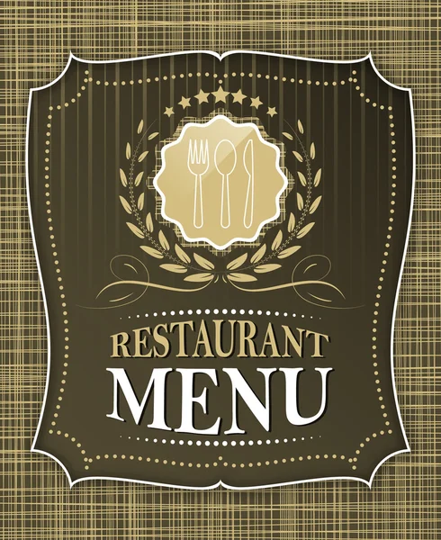 Couverture de menu restaurant design dans un style vintage — Image vectorielle