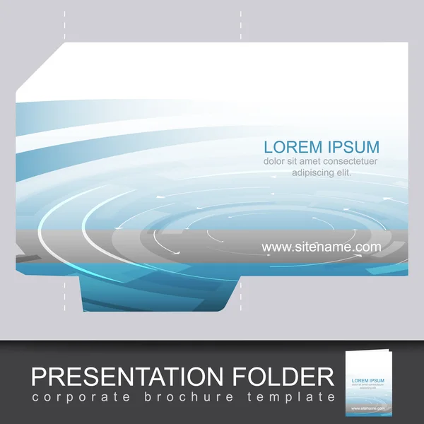 Vector presentation folder design template — Stock Vector