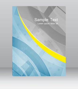 Soyut el ilanı veya kapak tasarım vektör şablonu, broşür, iş sunumu için klasör