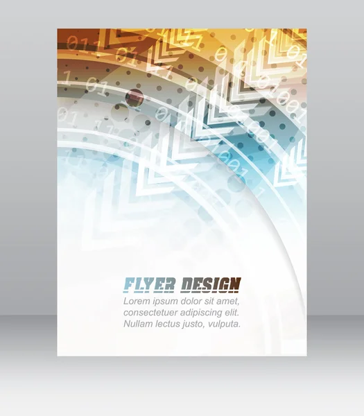 Αφηρημένη επιχειρήσεις πρότυπο flyer με τεχνολογική μοτίβο, εταιρική banner ή Σχεδιασμός Εξωφύλλου — Διανυσματικό Αρχείο