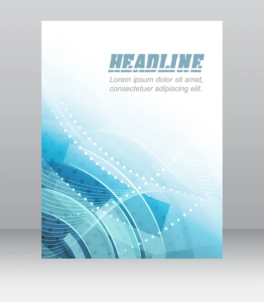Folheto ou modelo de brochura, banner corporativo, design de tecnologia abstrata — Vetor de Stock
