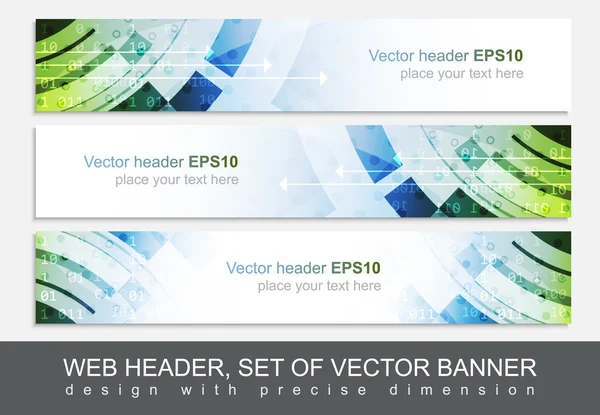 Encabezado web o banner para su proyecto, ilustración vectorial — Vector de stock