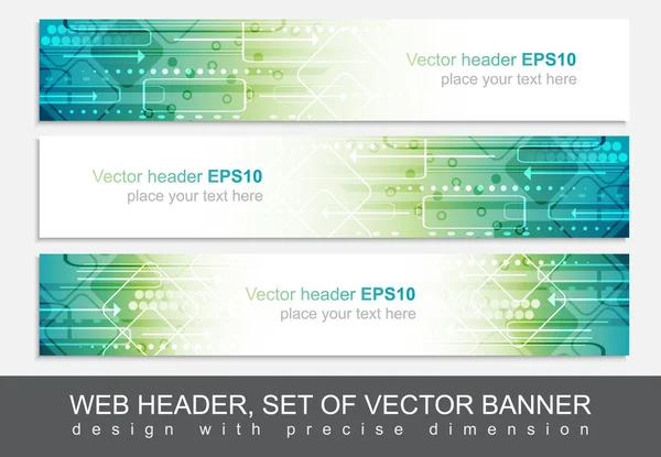 Website header or banner isolated, vector abstract design template — Stock Vector