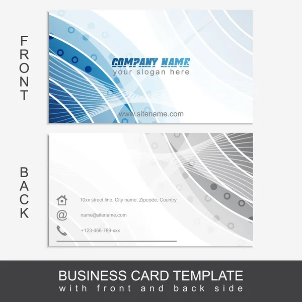 Modern abstract business card template or visiting card set — Stock Vector