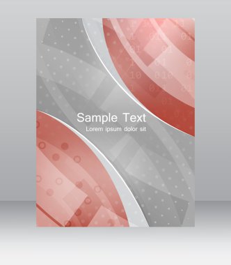Soyut el ilanı veya kapak tasarım vektör şablonu, broşür, iş sunumu için klasör