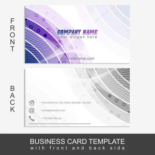 Modern abstract business card template or visiting card set — Stock Vector