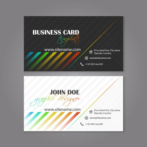 Modelo de cartão de visita vetor design colorido para presenation individual ou empresarial — Vetor de Stock