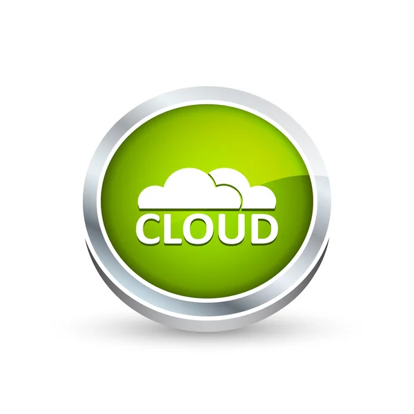 Nube vector icono, botón — Vector de stock