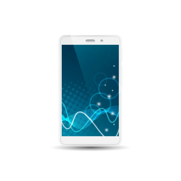 Smart phone bianco isolato — Vettoriale Stock