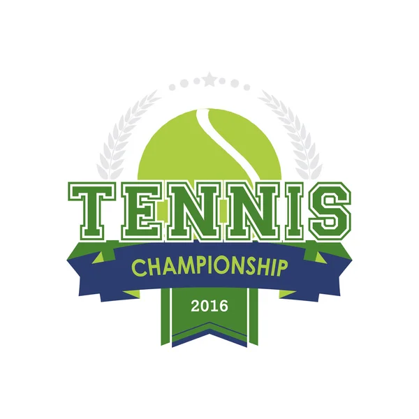 Tennis Kampioenschap embleem vector. — Stockvector