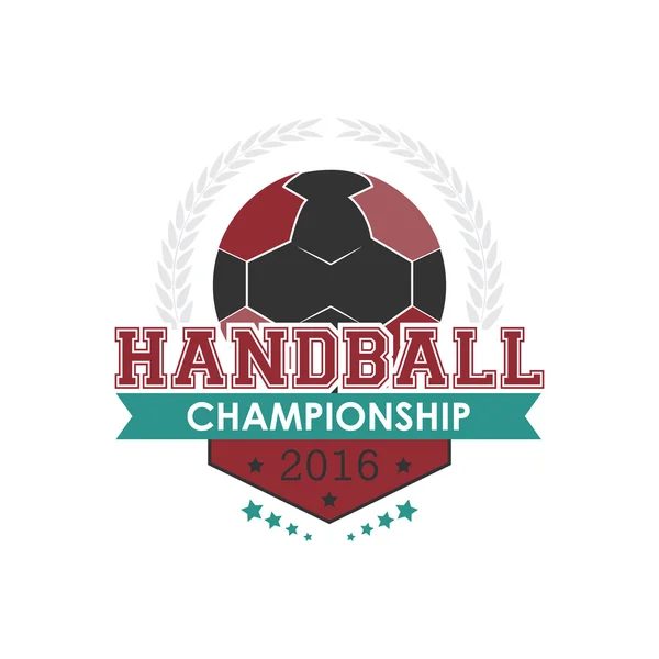 Vecteur emblème du championnat de handball . — Image vectorielle