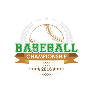 Beyzbol Şampiyonası amblemi vektör.