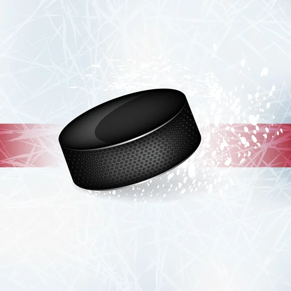 Rondelle de hockey sur la glace. — Image vectorielle