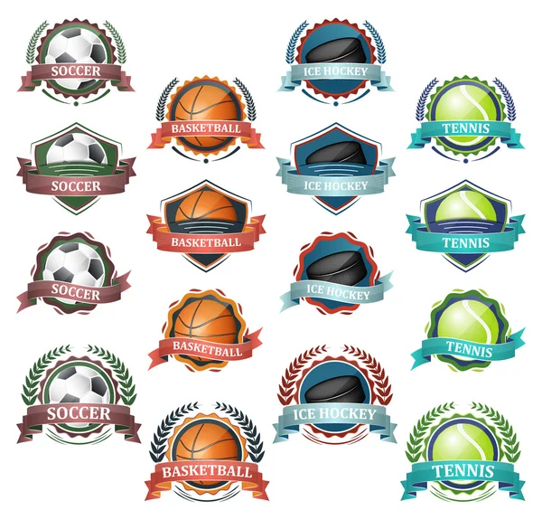 Vector icons of very popular sports — Stock Vector