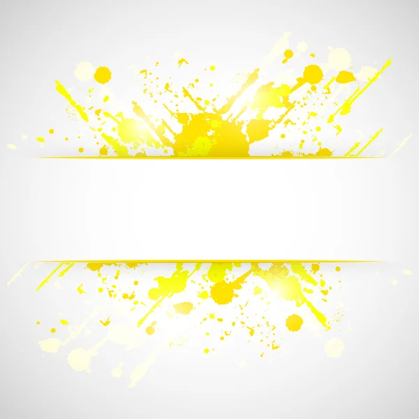 Splash amarillo grunge vector fondo abstracto . — Vector de stock