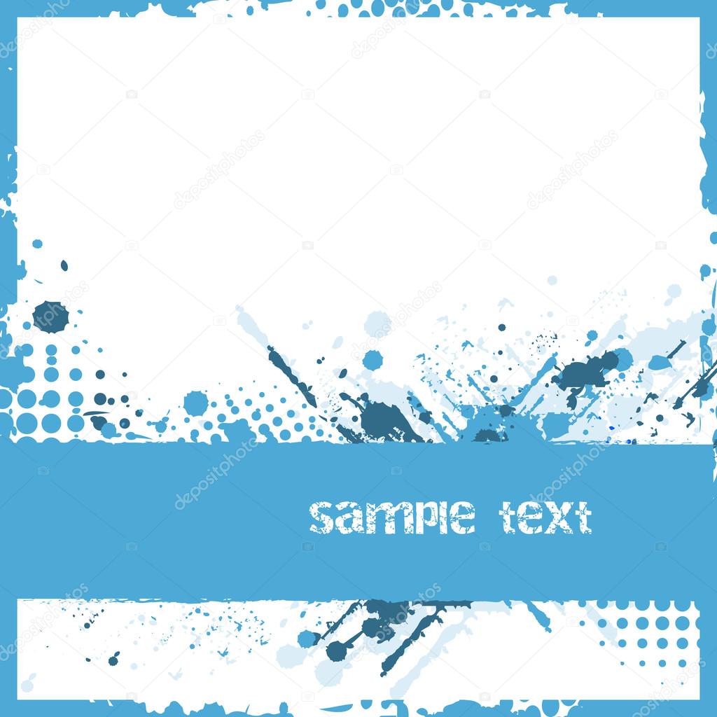 Abstract blue splash vector illustration.