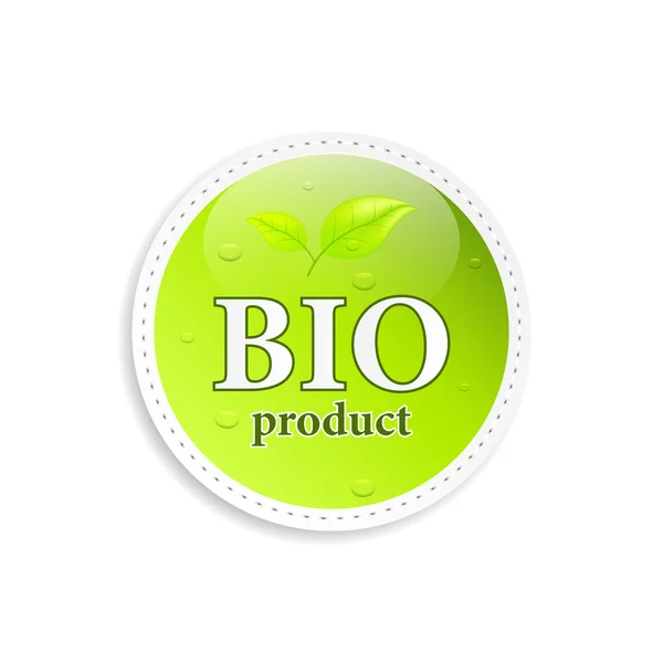 Bio icono de vector de producto o etiqueta . — Vector de stock