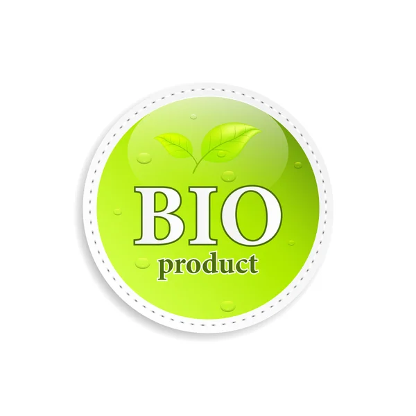 Ícone ou rótulo do vetor do produto biológico . —  Vetores de Stock