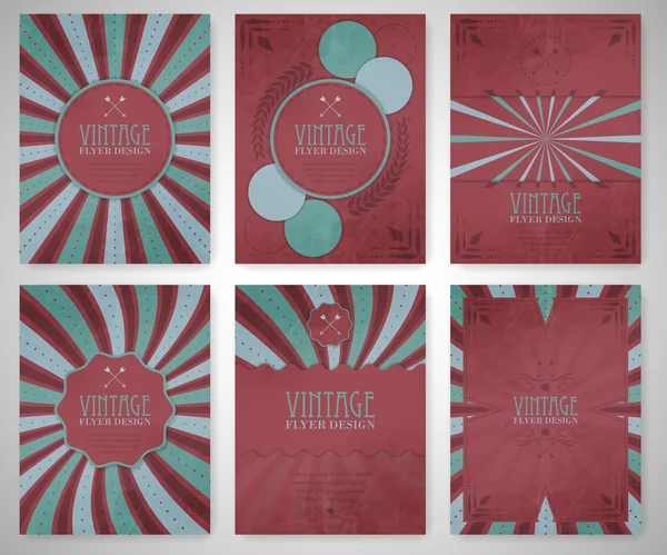 Set von Vintage-Flyer-Vorlagen, Broschüren, Coverdesign oder Corporate Banner. editierbares Vektordesign für Ihr Projekt. — Stockvektor