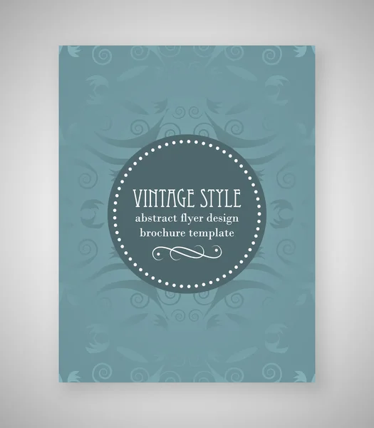 Vintage wallpaper flyer vector floral design. — Stock Vector