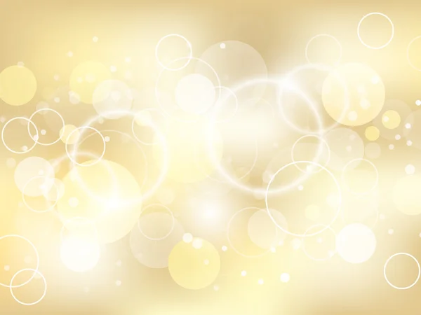 Gouden abstracte achtergrond met verlichting effect en bubbels. — Stockvector