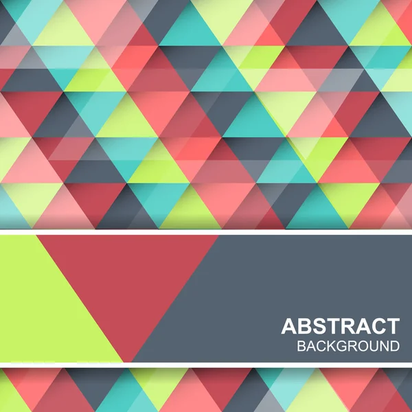 Concepto de color triangular abstracto. Fondo vectorial, diseño de portada o banner . — Archivo Imágenes Vectoriales