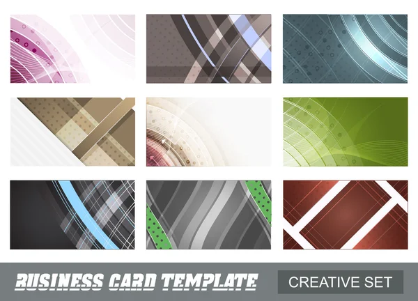 Set of creative abstract business card template. — Stock Vector