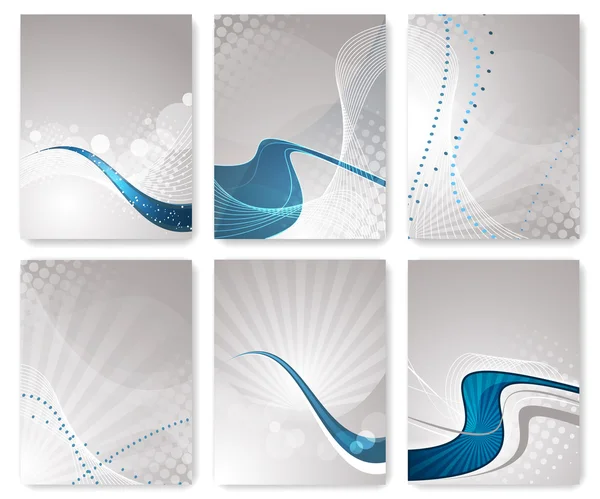 Verzameling van vector abstracte flyer ontwerp, brochure of corporate banner. — Stockvector