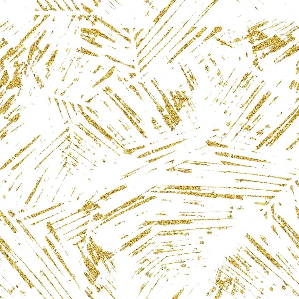 Guldglitter och vitt tropiskt sömlöst mönster — Stockfoto