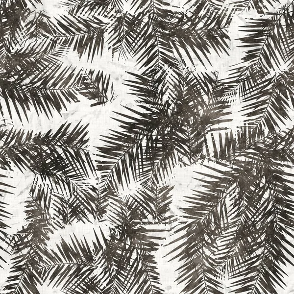 Palmera tropical neutra hojas patrón sin costura —  Fotos de Stock