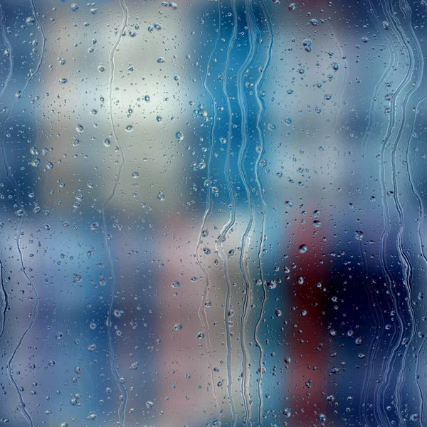 Бесшовная дождевая вода повторяет рисунок на размытости — стоковое фото