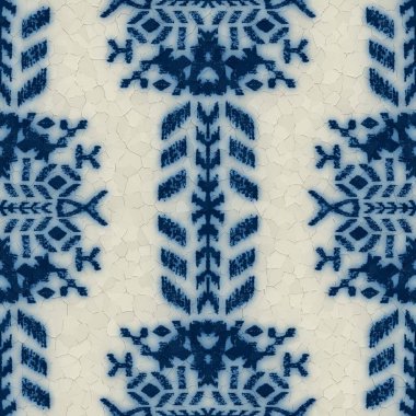 Kusursuz mavi ve beyaz seramik tasarım