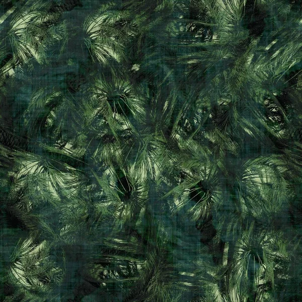 Green tropical palm tree leaves seamless pattern — Stock Photo, Image