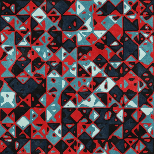 Red and navy textured urban seamless pattern