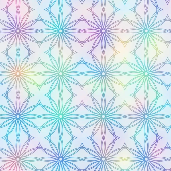 鮮やかなホログラフィック箔虹ネオンシームレスタイル — ストック写真