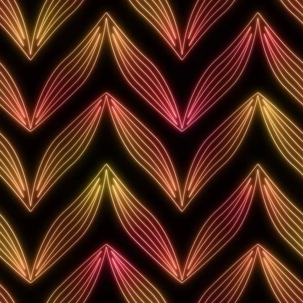 Siyah pürüzsüz desenli neon ışığı — Stok fotoğraf