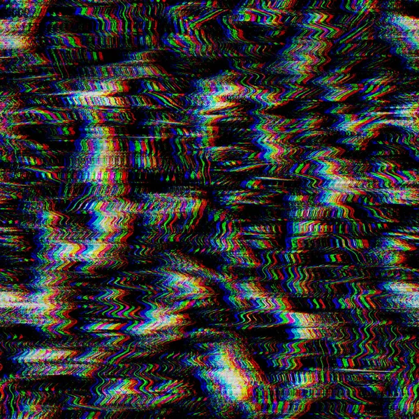 Glitch techno sem costura tropical RGB ruído do computador — Fotografia de Stock