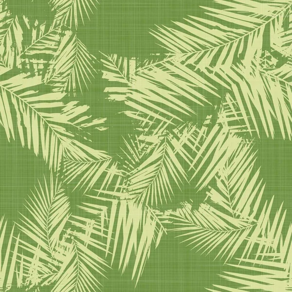 Línea brillante verde hojas tropicales patrón sin costuras —  Fotos de Stock