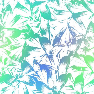 Kusursuz saten yumuşak pastel renk yaprakları deseni