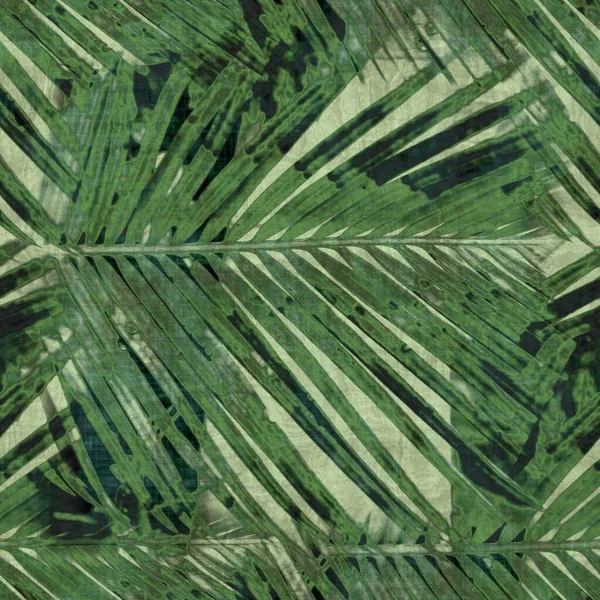 Zelená tropická palma listy hladký vzor — Stock fotografie
